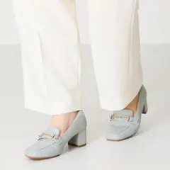 ORiental TRaffic 跳べるパンプス ビットヒールローファー ブルー