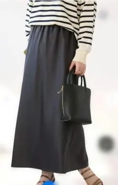 アメリカンホリック　ブラック サテン マーメイド　スカート　イージーケア