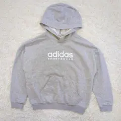 adidas 150サイズ　プルオーバーパーカー　グレー　ALLSZN フーディ