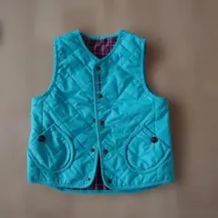 ラグマート　ターコイズ キルティングダウンベスト　リバーシブル　130