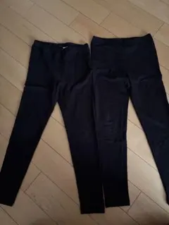【ユニクロ】極暖ブラック レギンス 140cm 2枚セット