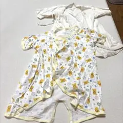 即日発送❣️プーさん　ベージュベビー肌着 50-70cm 綿100% 2枚　コンビ