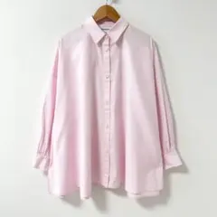 2025SS✨ナゴンスタンス　80オックス ワイドフレア SH/シャツ　ピンクのサムネイル