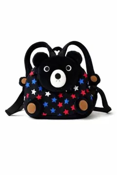【美品】ミキハウス ダブルビー ベビーリュック くま ぬいぐるみ 星柄