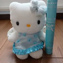ハローキティ ぬいぐるみ 水色ドレス　電報