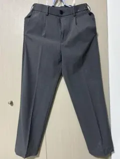メンズ　タックワイドパンツ【グレー】【ウエストS】