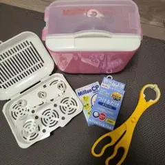 ピジョン 電子レンジスチーム&薬液消毒ケース+消毒ばさみ+消毒錠剤