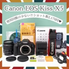 ☘️カメラデビューに✨️ キャノン Kiss X5 一眼レフ 初心者 手ぶれ補正のサムネイル