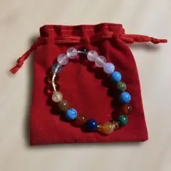 パワーストーン ブレスレット 赤い巾着付き