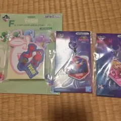 1番くじスーパーマリオ ぷっくりラバーマーカーチャーム、ヨッシーメモ＆ステッカー