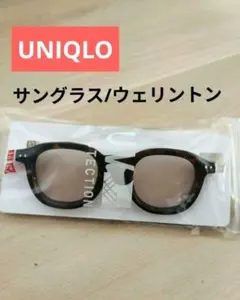 新品 ユニクロ UNIQLO サングラス ウェリントン 伊達メガネ ブラウンのサムネイル
