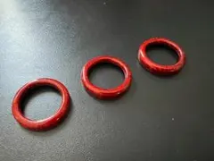 アバルト リアルカーボン ダッシュボード ボタンカバー トリコロール 3 