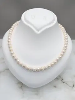 ③ あこや本真珠 ネックレス 7–7.5mm 淡いホワイトピンク 艶テリ良好