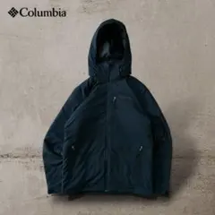 美品コロンビアColumbia中綿フーディナイロンシェルジャケットドローコードL
