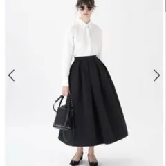 ツルバイマリコオイカワ スカート Chelsea ドット柄フレアロング