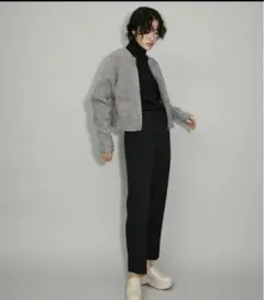 AER グレー ラメカーディガン 長袖