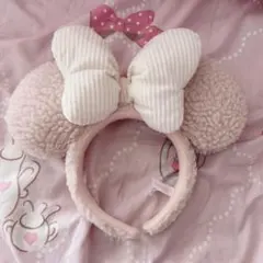 【廃盤】ミニーちゃん もこもこカチューシャ ピンク