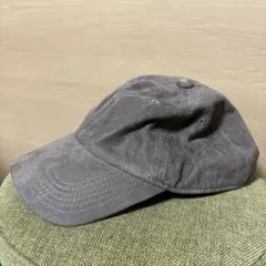 グレー　ベロア　キャップ