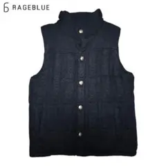 RAGEBLUE ブラック フィッシャーマンニット パテッドベストのサムネイル