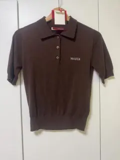 Mardi Mercredi マルディ 半袖ニット ポロシャツ スリムフィットのサムネイル