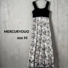 美品MERCURYDUOカットワーク刺繍ニットドッキングキャミジャンスカ主役級M