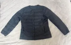 無印/ 軽量ポケッタブルダウンジャケットノーカラー