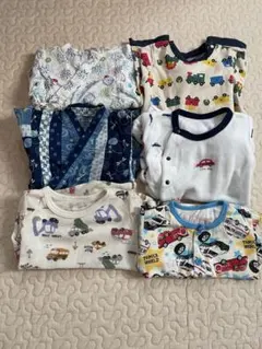 ベビー服まとめ売り6点 甚平 パジャマ ロンパース 夏 男の子 70〜80
