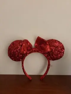 赤スパンコール カチューシャ