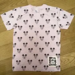 ミッキーマウス Tシャツ 130 薄ピンク