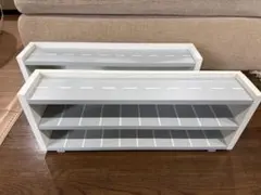 スリーコインズ　ミニカー収納2棚　組み立て済み