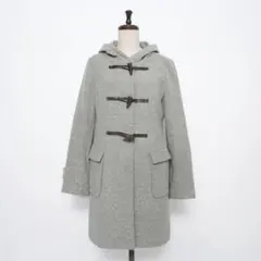 美品 INDIVI フード付ダッフルコート グレー サイズ40*MD141のサムネイル
