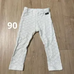 ホワイト レギンス スパッツ レース模様 90
