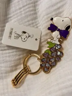 ★スヌーピー キーホルダー ゴールド★