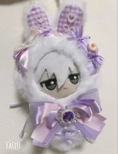 10cm~13cmサイズ おすわりぬい服 ʚうさぎ 天使ɞホワイト×ピンク - メルカリ