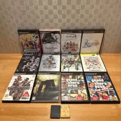 PS2 ゲームソフトまとめ売り神業、グラセフ　メモリーカード2巻セット　ジャンク