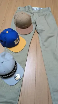 ディッキーズチノ　キャップ3点セット