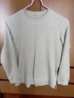 ユニクロ　ワッフルクールネックTシャツ　Lサイズ