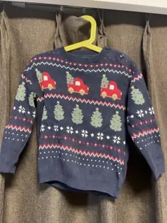 H&M トラック柄ニットセーター　98