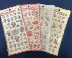 おさるのジョージ　ぷくぷくシール　4枚セット