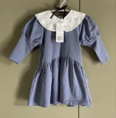 【新品】petit main プティマイン 長袖ワンピース 襟付き 90cm