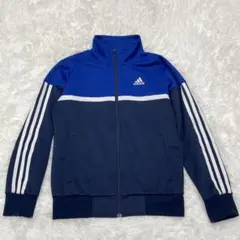 アディダス　adidas フルジップジャージ 青 ネイビー 【S】3本ライン
