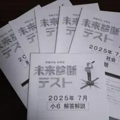 【未使用】早稲アカ未来診断テスト 小6 2025年7月
