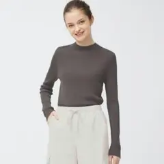 新品　GU リブハイネックセーター S