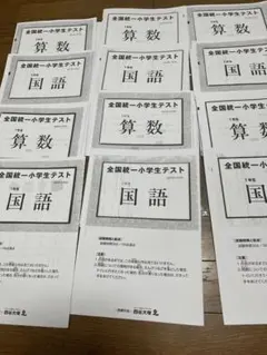 全国統一小学生テスト 1年生 算数 国語 2020〜2025年 6年分