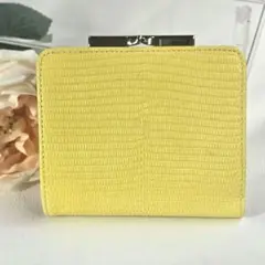 美品✨ TOPKAPI イタリアンレザー リザード型押し がま口２つ折り財布