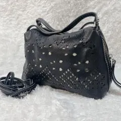 レア✨ジャンニキャリーニ アリファ M ショルダーバッグ 2way ブラック