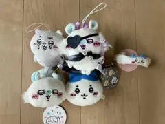 ちいかわマスコットまとめ売りぬいぐるみ　リストバンドハチワレモモンガ　5点