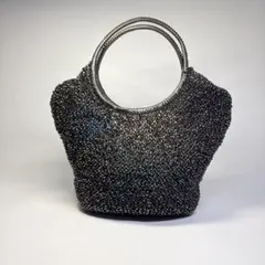 可愛いダチョウのアクセ付きアンテプリマのブラック肩がけショルダー 