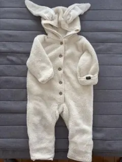 puppapupo うさぎ耳ジャンプスーツ 80cm