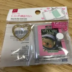ダイソー　ミニアルバムキーホルダー　韓流　ハート型リング　シール帳　コアラ